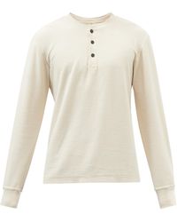 Citizens of Humanity Terry Cotton-blend Jersey Henley Shirt - Natural
