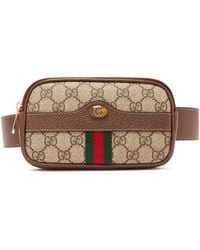 Gucci Ophidia Gg Supreme Iphone® Belt Bag - Brown