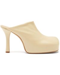 mules bold platform leather veneta bottega toe square related