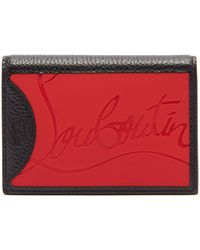 Christian Louboutin Logo-plaque Grained-leather Cardholder - Red