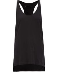 Another Tomorrow Scoop-neck Organic Cotton-jersey Tank Top - Black