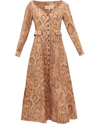 Mara Hoffman Robe-chemise en à imprimé serpent Silvana - Marron