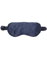 Derek Rose Bailey Silk-satin Eye Mask - Blue