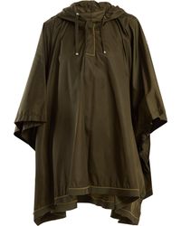 Moncler Cape à capuche et coutures contrastantes - Vert