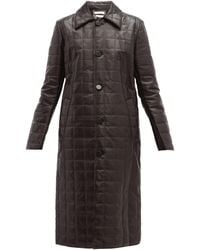 Bottega Veneta Quilted-leather Down-filled Coat - Black