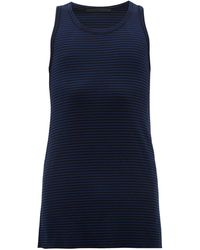 Haider Ackermann Striped Wool Tank Top - Blue
