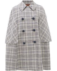Gucci Madras Wool-blend Cape - Multicolour