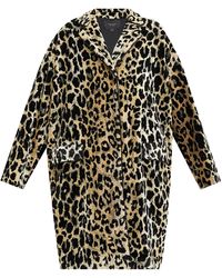 Giambattista Valli Leopard-jacquard Single-breasted Velvet Coat - Black