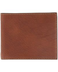 Brunello Cucinelli Logo-debossed Grained-leather Bi-fold Wallet - Brown