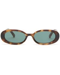 Le Specs Outta Love Oval Tortoiseshell-acetate Sunglasses - Brown