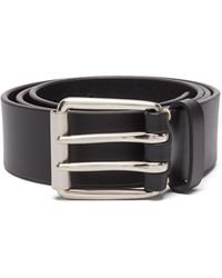 Raey Wide Bridle-leather Belt - Black
