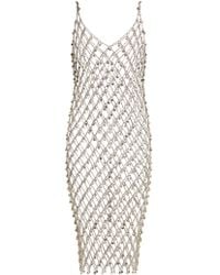 Paco Rabanne Crystal Embellished Dress - Metallic