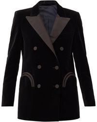 Blazé Milano Blazer boutonné en velours Jealousy Everyday - Noir