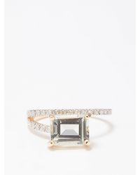 Mateo Point Of Focus Diamond, Amethyst & 14kt Gold Ring - White