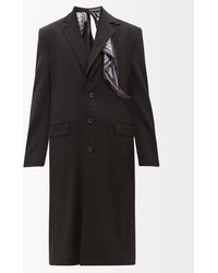 Y. Project Secret Scarf Tailored Coat - Black