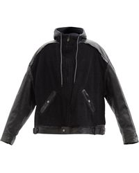 Balenciaga Leather Cocoon Aviator Jacket in Nero (Black) for Men 