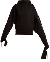 Vetements Sweat-shirt à capuche à bandes - Noir