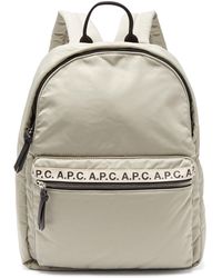 A.P.C. Logo-print Backpack - Gray