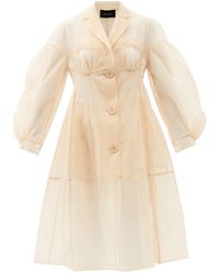 Simone Rocha Sculpted Tulle Coat - Natural