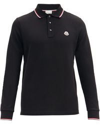mens black moncler polo shirt