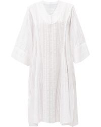 Loup Charmant Robe caftan en jacquard de coton Fez - Blanc
