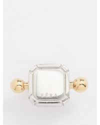 Eera Boucle d'oreille en or blanc 18 carats Square - Neutre