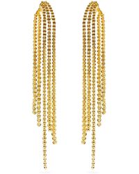 Lynn Ban Voss Lab-sapphire & Gold Drop Earrings - Metallic