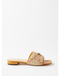 Gucci "jolie" Flat Sandal in Beige (Natural) - Save 3% | Lyst