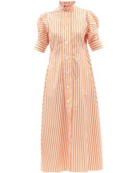 Thierry Colson Venetia Mayfair Cotton-poplin Shirt Dress - Orange