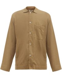 Tekla Organic-cotton Pajama Shirt - Natural