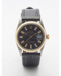 Lizzie Mandler - Vintage Rolex Datejust 33mm Diamond & Gold Watch - Lyst