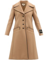 Gucci Single-breasted Wool-blend Coat - Natural