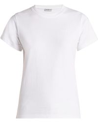 Balenciaga Logo Embroidered T Shirt - White
