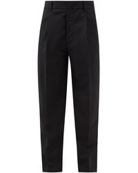 Acne Studios Tailored Pleated Wool-blend Trousers - Black