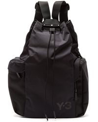 Y-3 Logo-print Nylon Backpack - Black