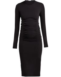 Wolford Fatal Drape Ruched Jersey Dress - Black