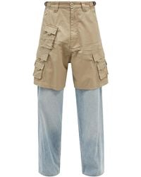 Balenciaga Hybrid Cargo-shorts Jeans - Blue