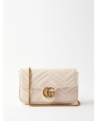 Gucci - Mini GG Marmont Leather Wallet-on-chain - Lyst