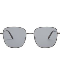 Herno Lunettes de soleil carrées Tuscany 55 - Gris