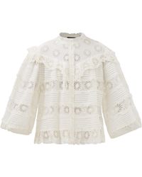 Isabel Marant - Dicersei Broderie-anglaise Cotton-blend Blouse - Lyst