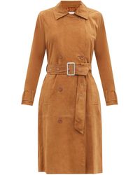 Stand Studio Gemma Suede Trench Coat - Brown
