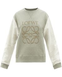 Loewe Anagram-embroidered Cotton-jersey Sweatshirt - Green