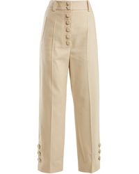 JOSEPH Pantalon taille haute en feutre Young - Neutre