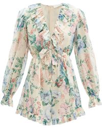 Zimmermann Combi-short en coton mélangé à imprimé Verity - Multicolore