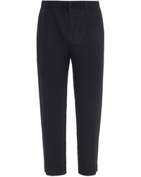 Homme Plissé Issey Miyake Technical-pleated Straight-leg Trousers - Black
