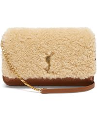 saint laurent mini pac pac in shearling and lambskin