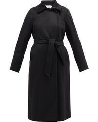 Max Mara Manuela Camel Hair Wrap Coat - Black