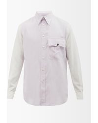 L.E.J Flap Pocket Washed-silk Shirt - Multicolour