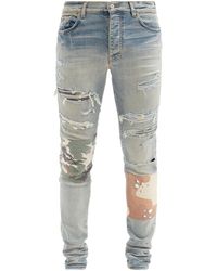 Amiri Cotton Art Patch Snake Jean in Blue for Men - Lyst