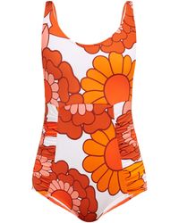 Dodo Bar Or Maillot de bain en jersey à imprimé floral Adinna - Orange
